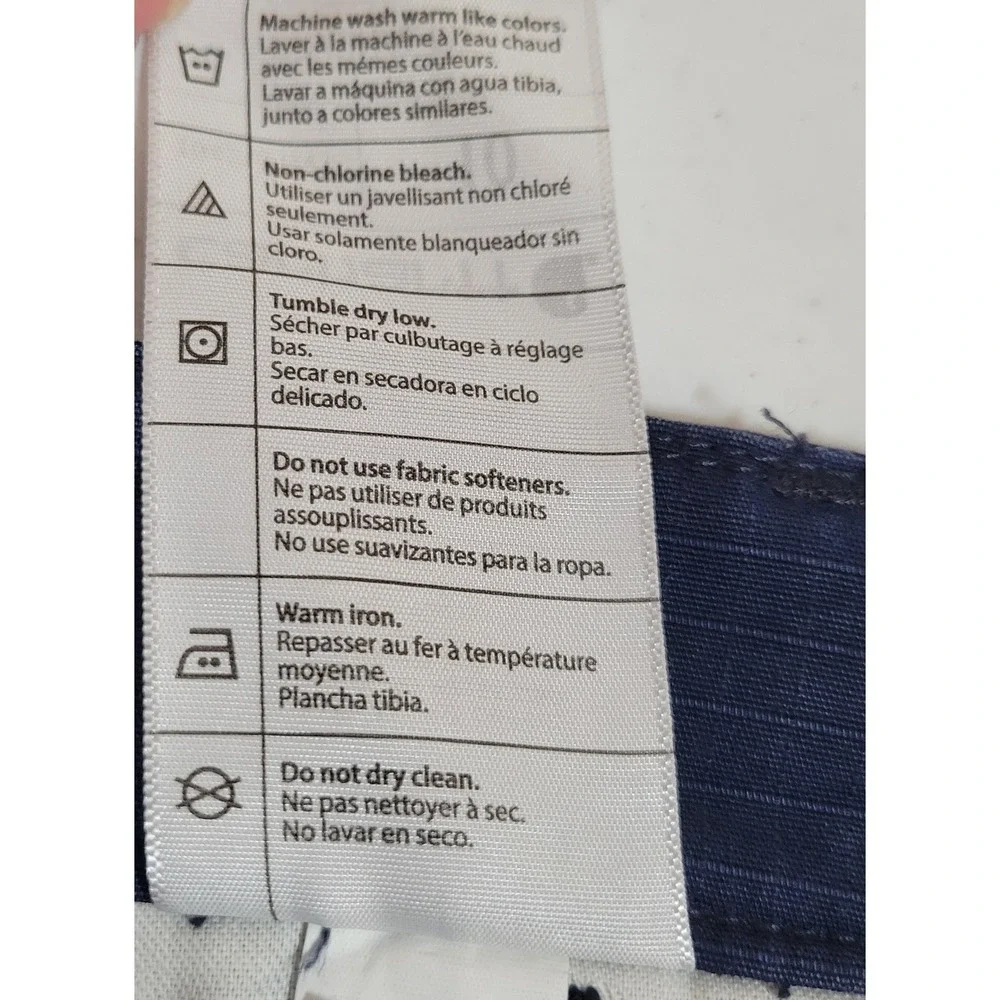 Carhartt Original Fit Carpenter Roll Up Shorts Size 10 Navy Blue Women's 0779 - Picture 6 of 6